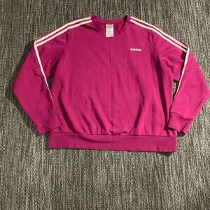 adidas 3-Stripe Fleece Crewneck Sweatshirt